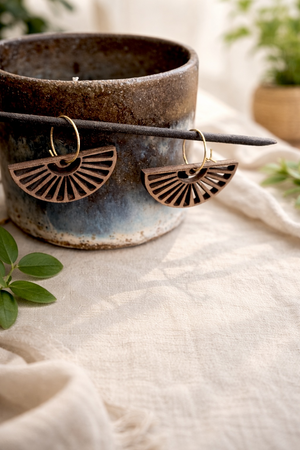 Boucles d’oreilles « éventail »