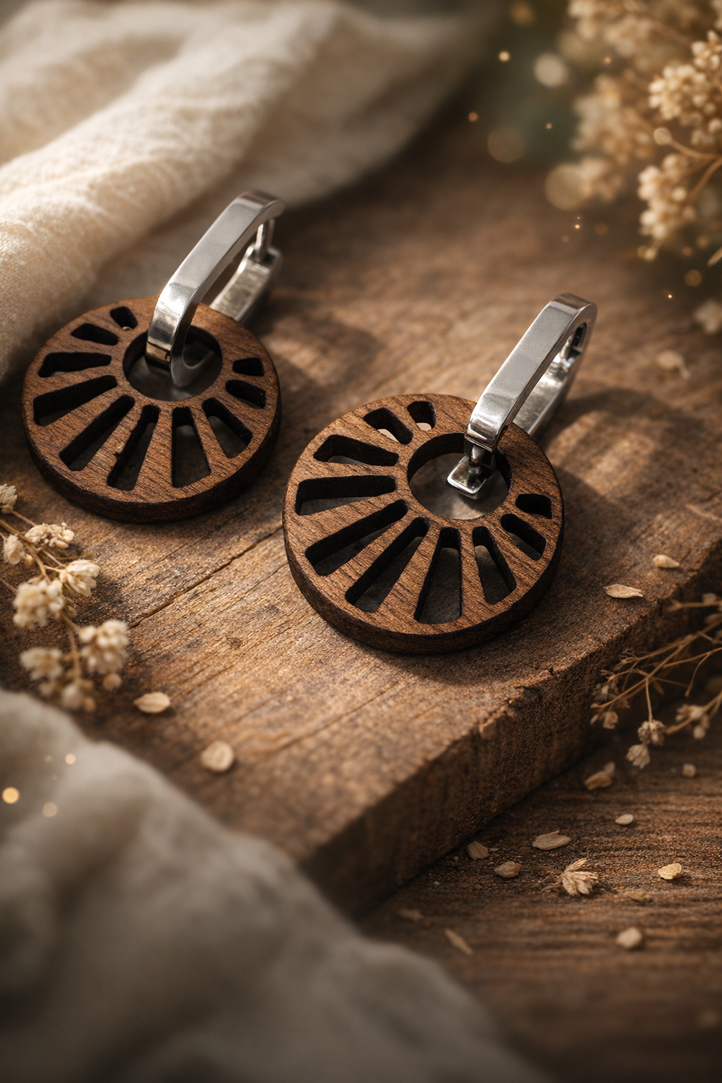 Boucles d’oreilles « soleil »